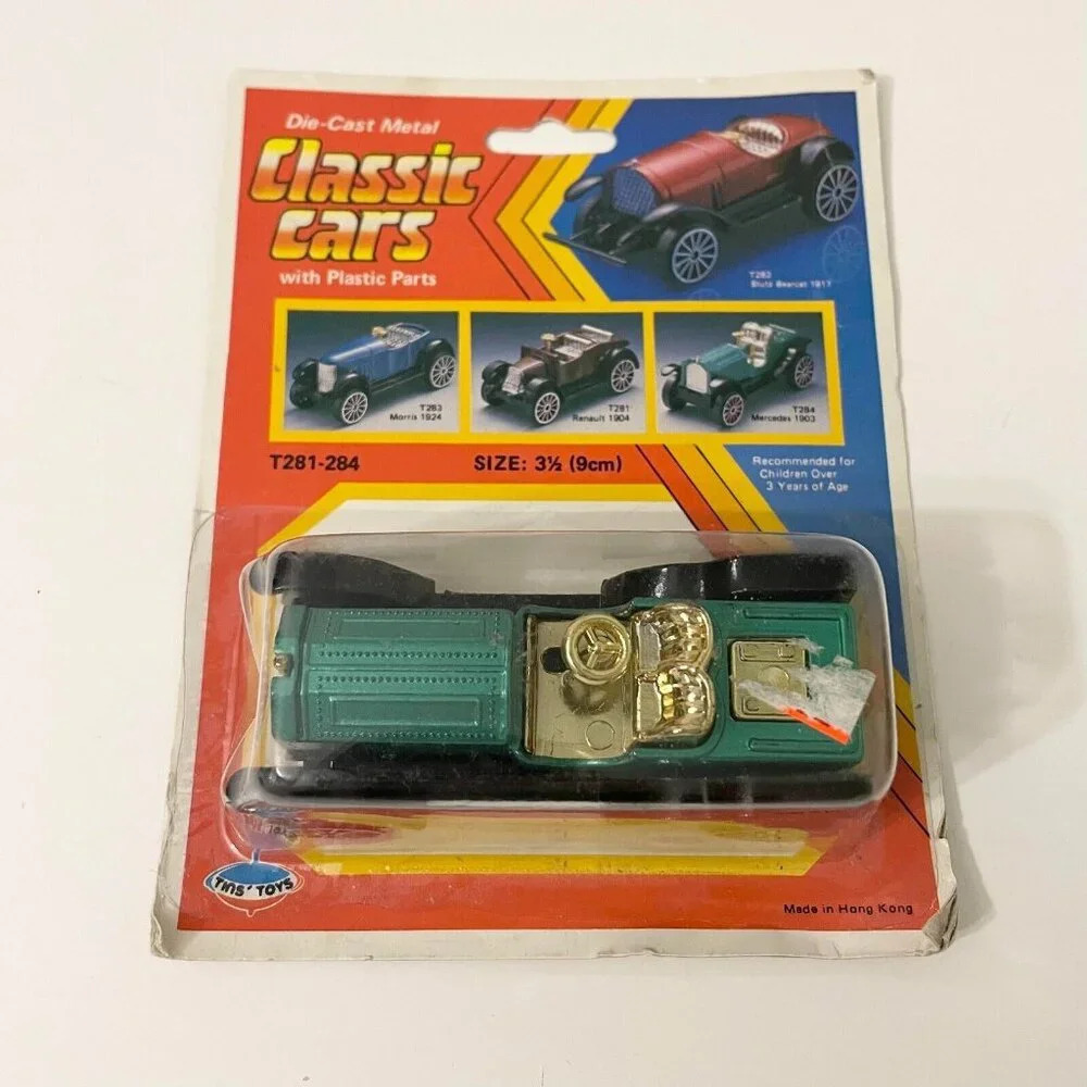 Vintage Tins Toys Diecase Metal Classic Cars with Plastic Parts Mercedes 1903